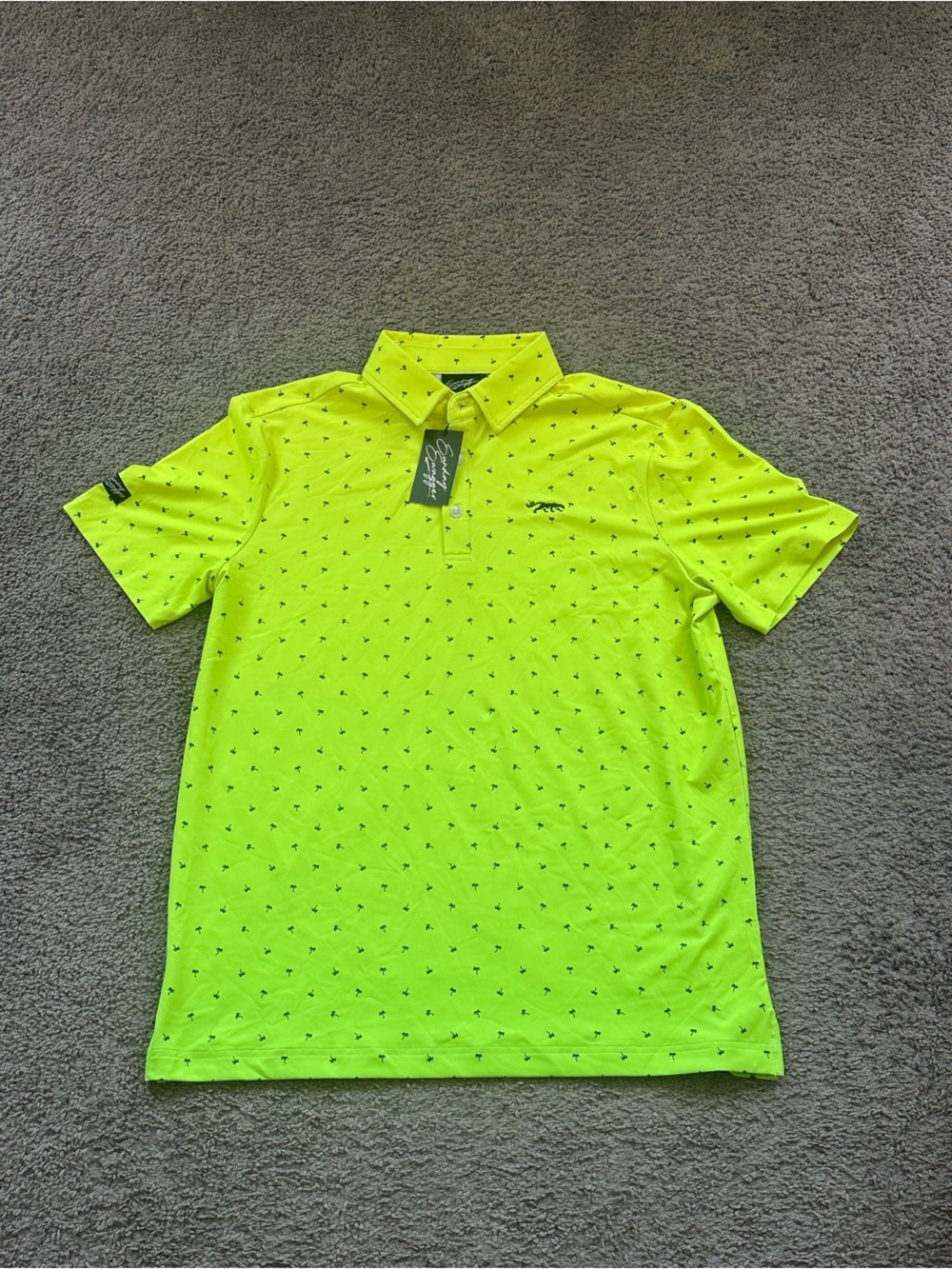 NWT Sunday Swagger Neon Yellow ombré  Short - Men’s Golf Short